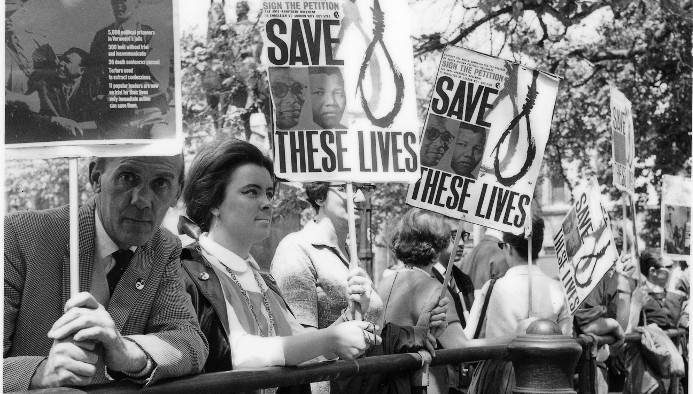 three-day vigil opposite South Africa House 